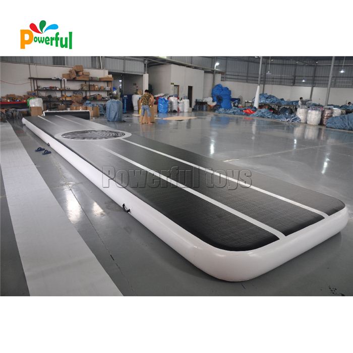 12m long black air track mat inflatable gymnastics tumbling mat